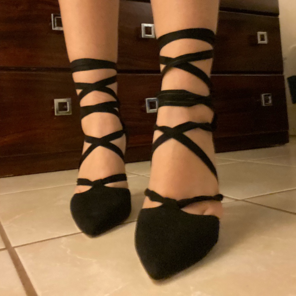 Call It Spring Lace Up Heels - Picture 2 of 5